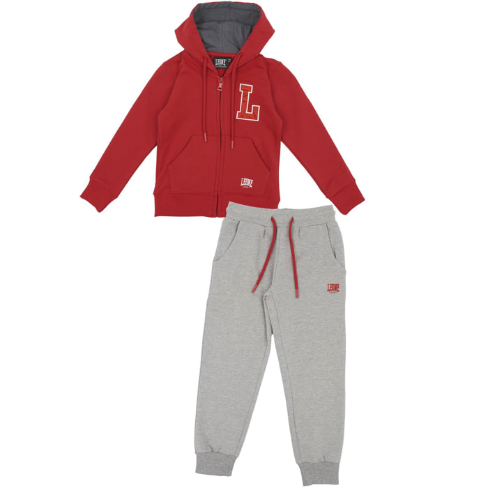 Tuta da bambina con cappuccio e full zip College