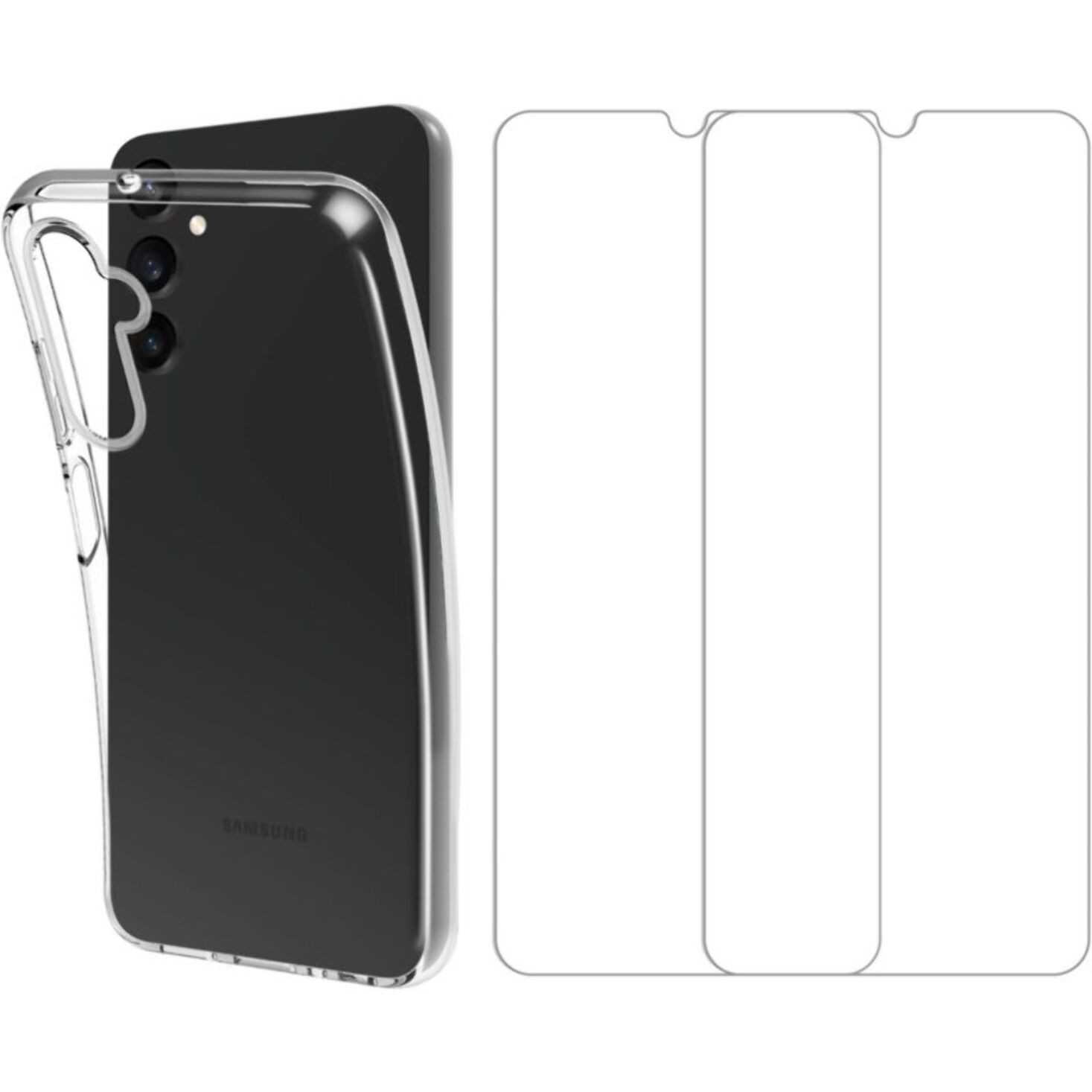 Pack ESSENTIELB Samsung A05S Coque + verrre trempé