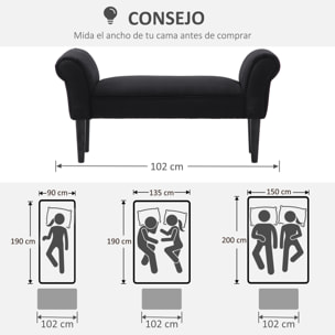 Banco Pie de Cama, Taburete Pie de Cama Tapizado en Lino Sintético con Patas de Madera, Reposabrazos y Asiento Acolchado, Estilo Moderno, Banco para Dormitorio, Entrada, Pasillo, Gris Oscuro