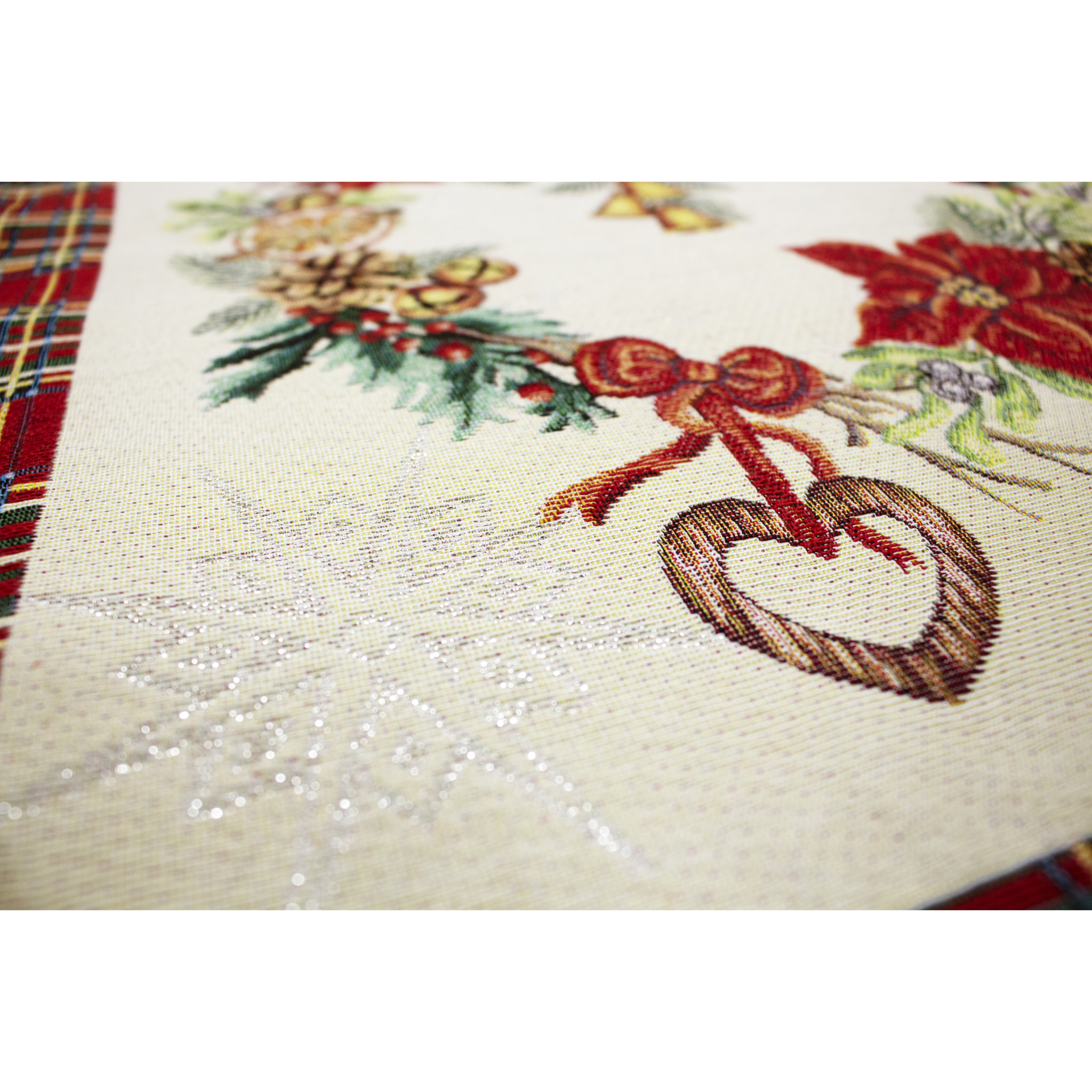 Runner Natalizio Ghirlanda 40x140 cm Gobelin Jacquard