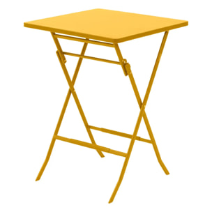 Table haute pliante de jardin Greensboro Jaune moutarde