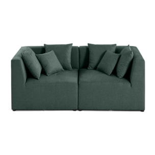 Amalfi - canapé modulable 2 places - en tissu - Vert