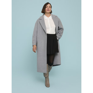 Fiorella Rubino - Abrigo largo de paño de lana mixta - Gris