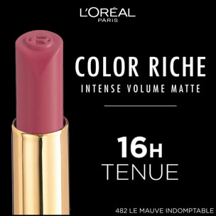 L'Oréal Paris Rouge à Lèvres Color Riche Intense Volume Matte 482 Le Mauve Indomptable