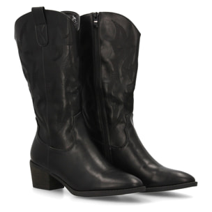 Bota cowboy con diseño en caña