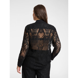 Elena Mirò - Camicia in pizzo - Nero