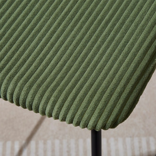 Lot de 2 tabourets de bar en velours côtelé - JONES