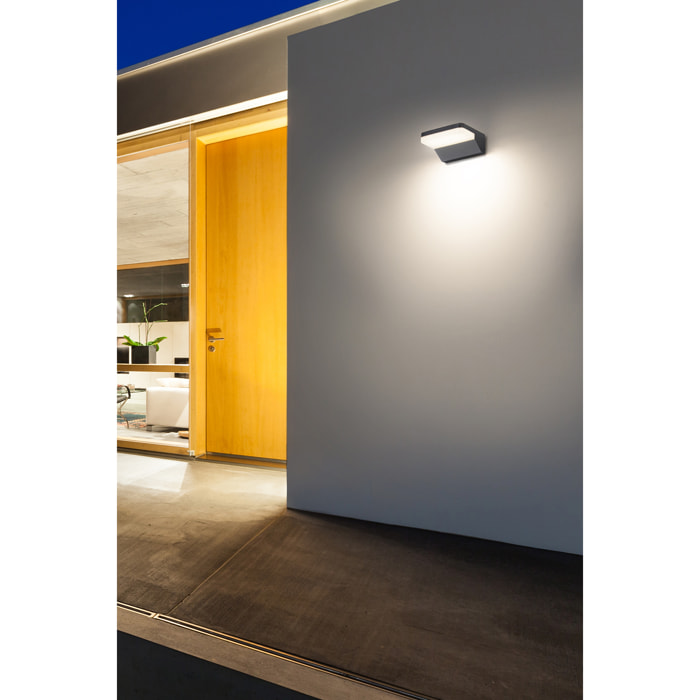Forlight Kapa aplique empotrable de pared exterior con luz led blanco neutro 4000K en color gris