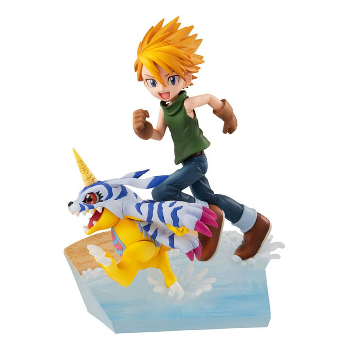 Digimon Adventure G.e.m. Series Pvc Statua Yamato Ishida & Gabumon 2022 Ver. 12 Cm Megahouse