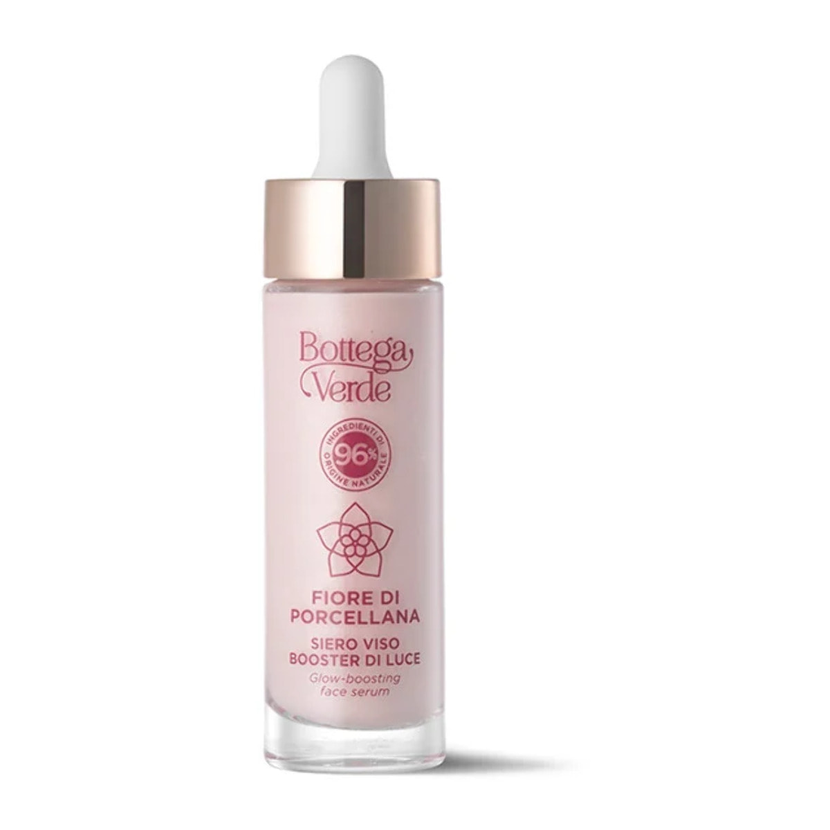 Sistema perfeccionador - Sérum facial potenciador de luminosidad - con Ceramidas vegetales, Colágeno vegetal de Acacia y Flor de Porcelana (30 ml) - pieles maduras