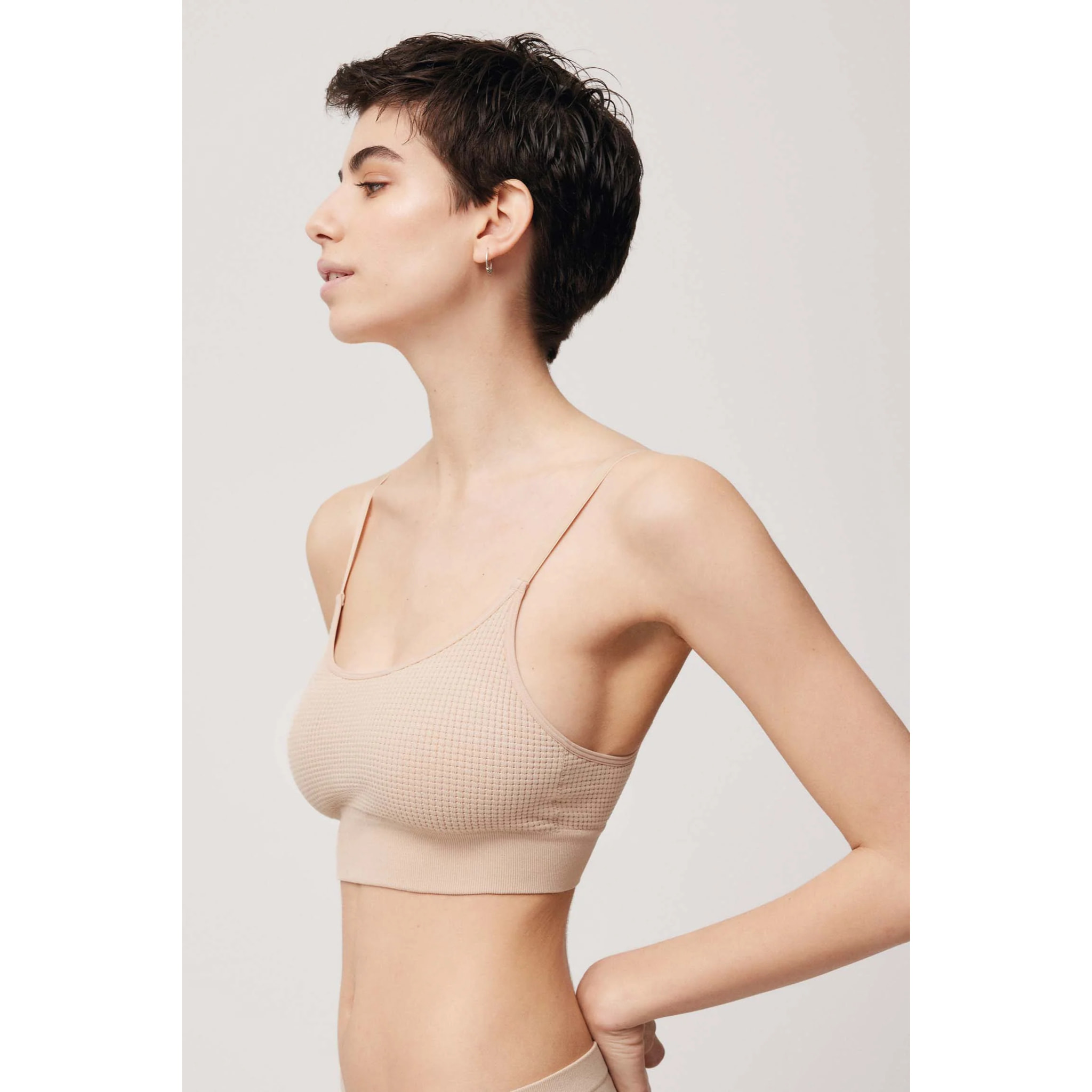 Reggiseno senza ferretto beige senza imbottitura