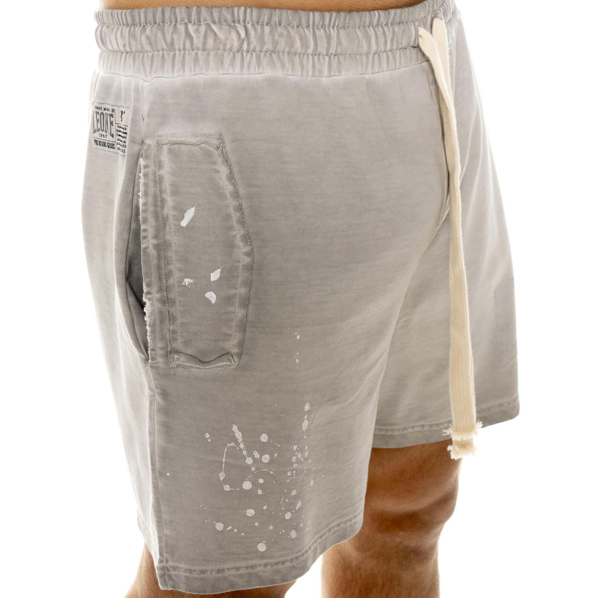 Pantalón corto de hombre sin percha en tejido Leone Old Wash