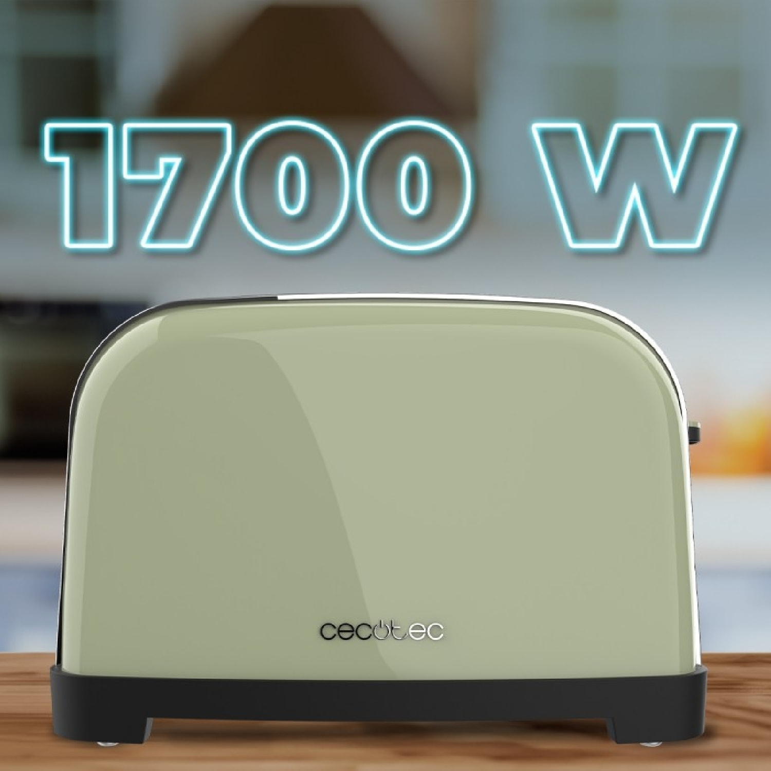 Cecotec Tostador vertical Toastin' time 1700 Double Green 1700W de Potencia Dobl