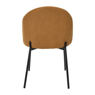 Lot de 4 Chaises - HOME DECO FACTORY - Jules - Côtelees - Jaunes