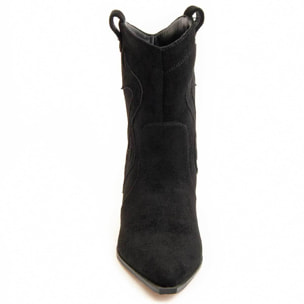 Botín De Tacón - Negro - Altura: 7 Cm