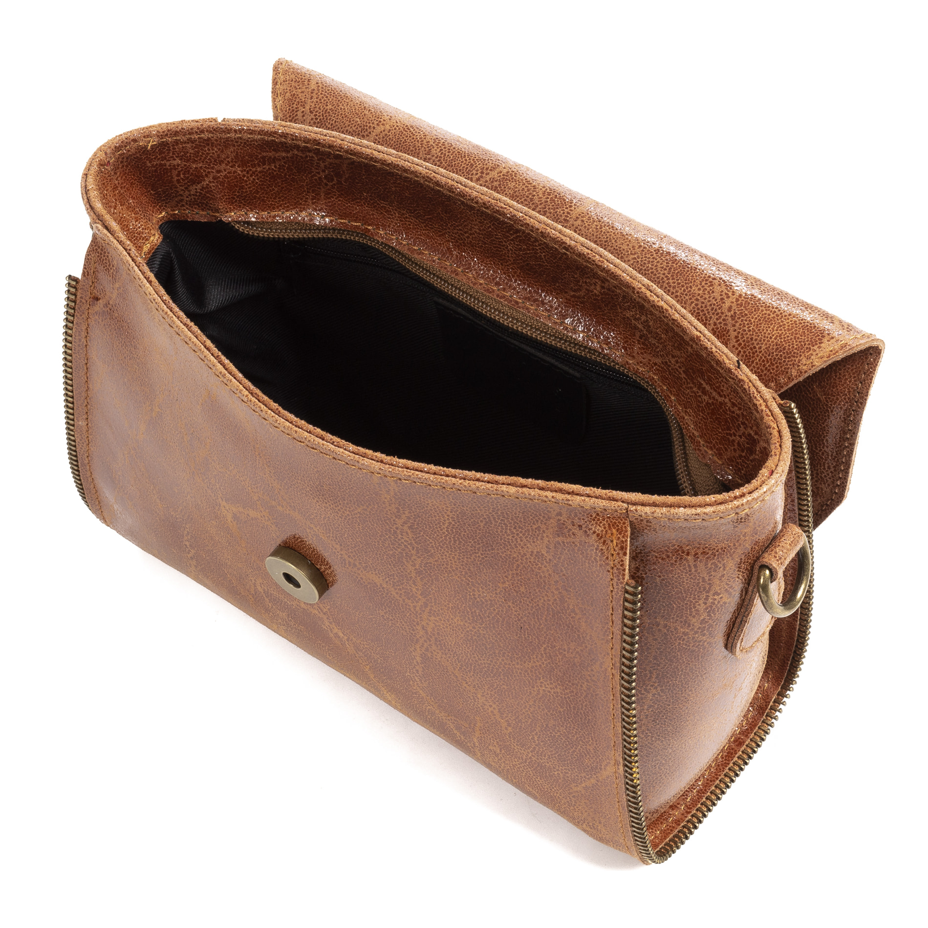 Mariola Borsa a tracolla Donna.Pelle autentica Camoscio Lavato a Pietra