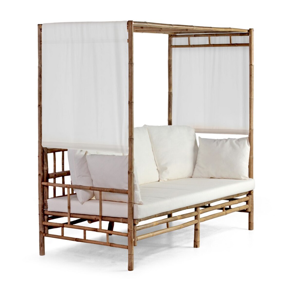 Letto a baldacchino da esterno 200x190h in bambù