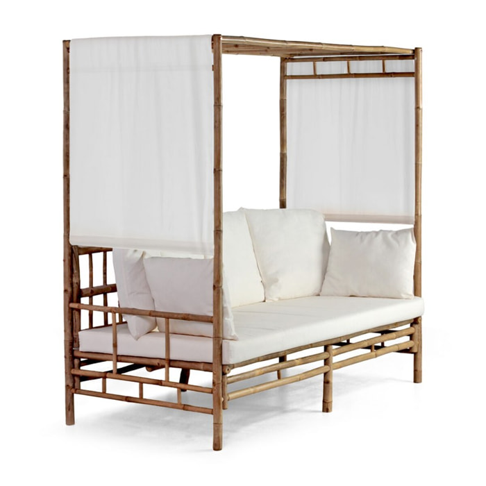 Letto a baldacchino da esterno 200x190h in bambù
