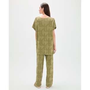 T-shirt in maglia jacquard LC