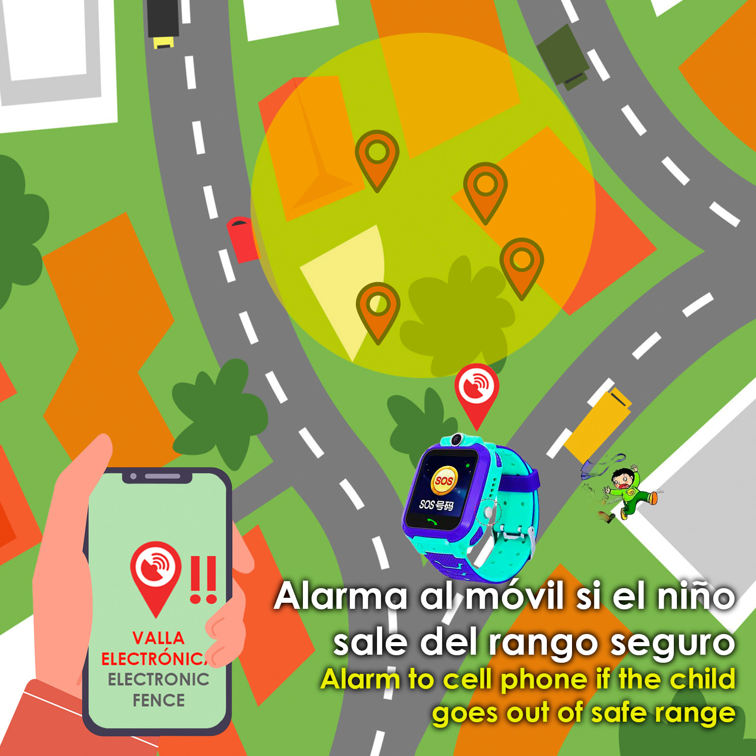 Smartwatch LT27 LBS especial para niños, con cámara, función de rastreo, llamadas SOS y recepción de llamada.