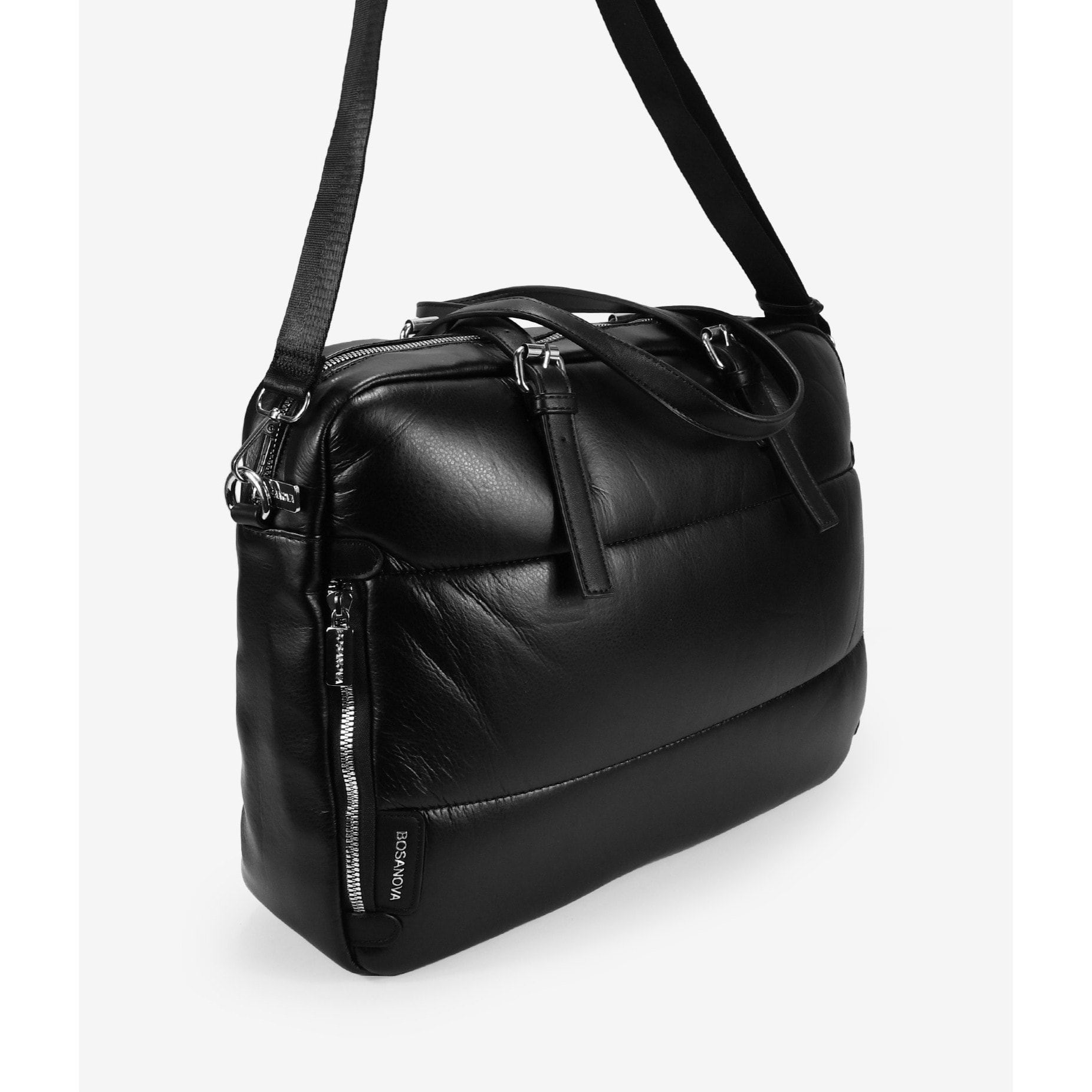 Bolso de hombro negro para portátil