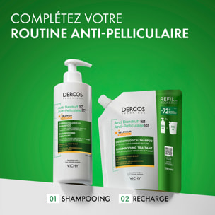 Dercos - Éco-Recharge Shampooing Traitant Pellicules & Démangeaisons Cheveux Secs