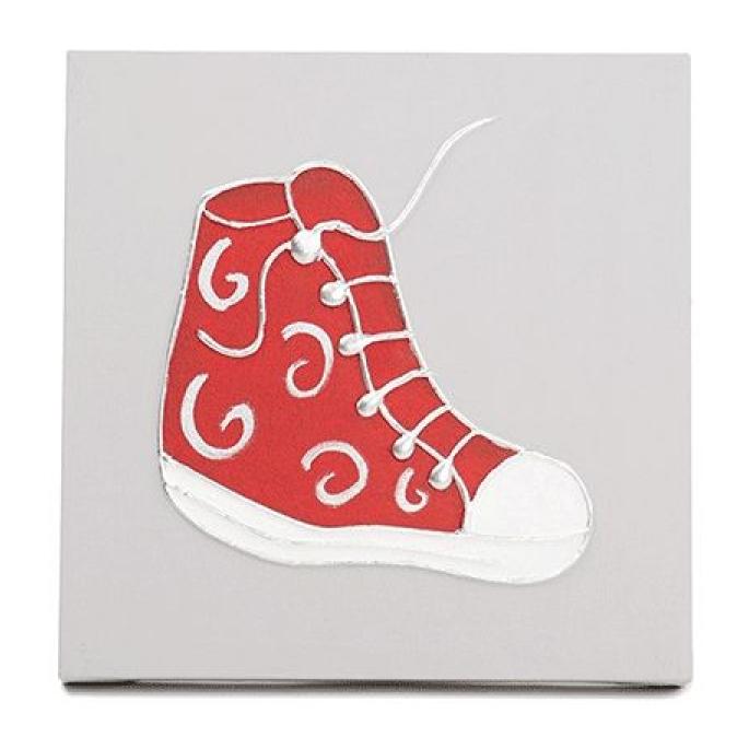 Cuadro artesanal infantil Bota Rojo