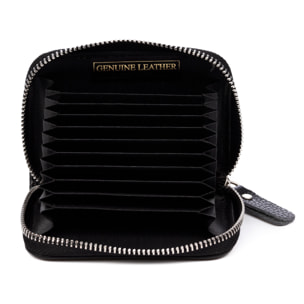 Balocco portafoglio portadocumenti donna. Pelle autentica Dollaro.