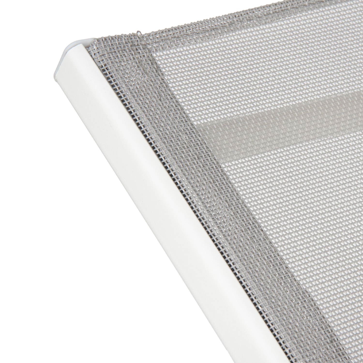 Lot de 2 bains de soleil SARDINIA en textilène gris - structure blanche