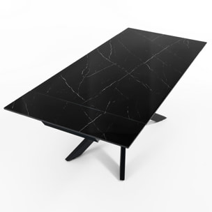 Oresteluchetta Tavolo allungabile WARD 120 BLACK MARBLE - BLACK