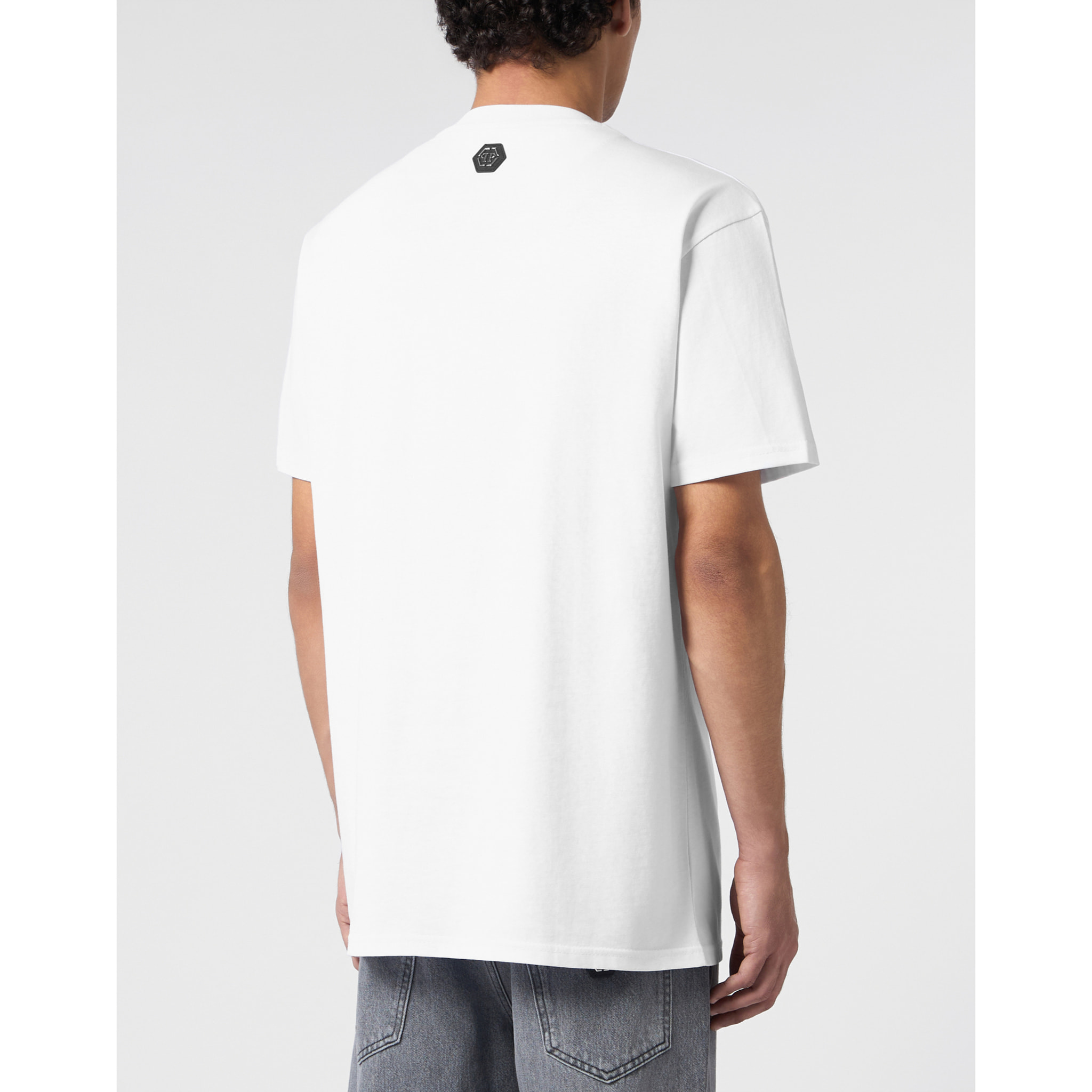 PHILIPP PLEIN Camiseta de cuello redondo y manga corta LOGO