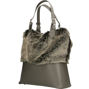 Borsa a mano da donna Solara Prime - Vera pelle - 36.0 x 32.0 x 14.0 cm