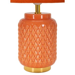 LAMPADA DA TAVOLO SQUARE ARANCIONE CM Ø 28X44