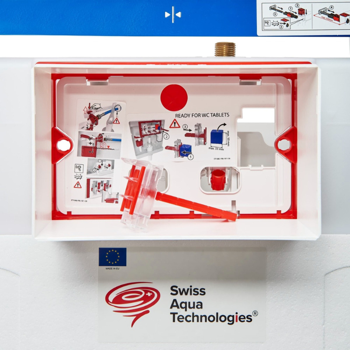 Pack WC bâti ECO 2L Swiss Aqua Technologies + WC suspendu Swiss Aqua Technologies + plaque blanche (STESTINWR01-FR)