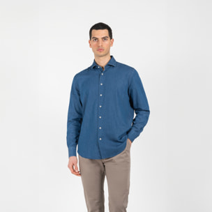 Camicia denim washed regular fit