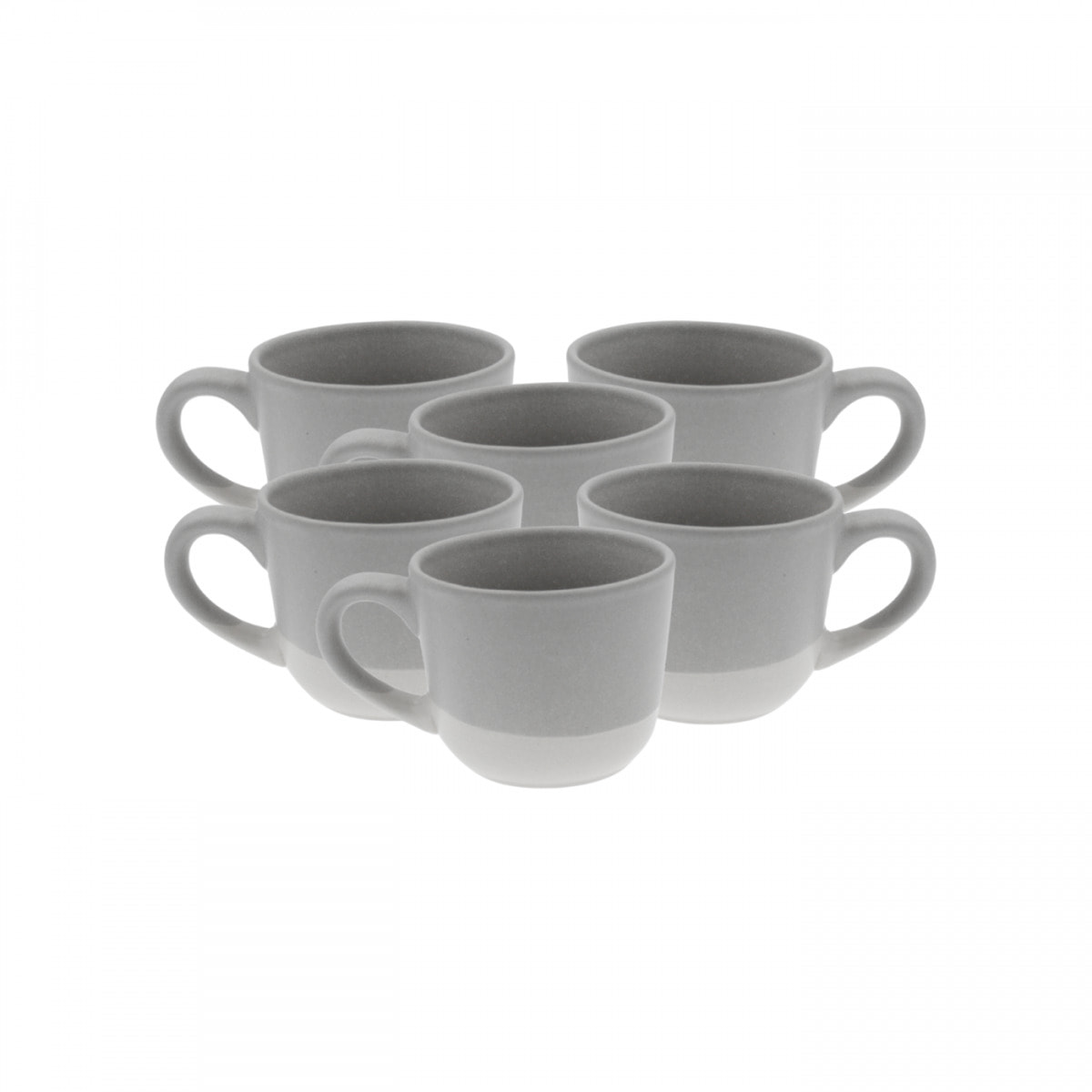 Lot de 6 tasses, TERRE DE SIENNE