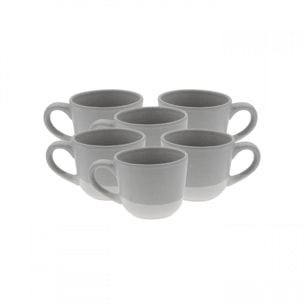 Lot de 6 tasses, TERRE DE SIENNE