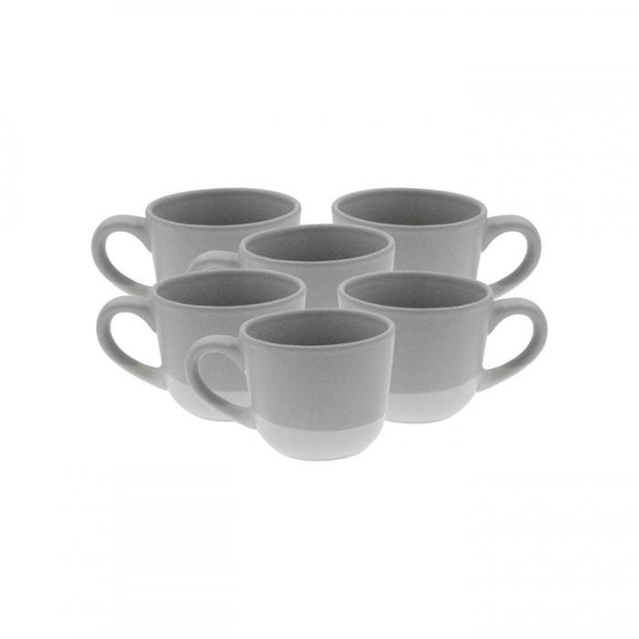 Lot de 6 tasses, TERRE DE SIENNE