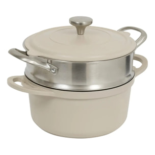 Cocotte Aluro aluminium beige D24cm