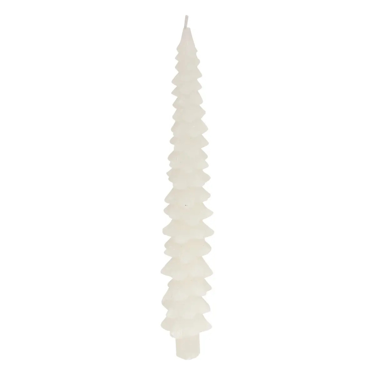 Lot de 2 bougies bâton sapin blanc