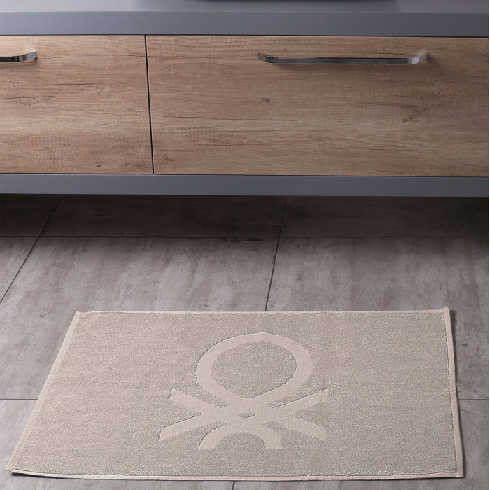 Alfombra de baño 50x80cm 750gsm 100%algodon beige casa benetton