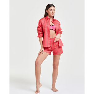 Pompea x Silvian Heach shorts con fantasia rigata