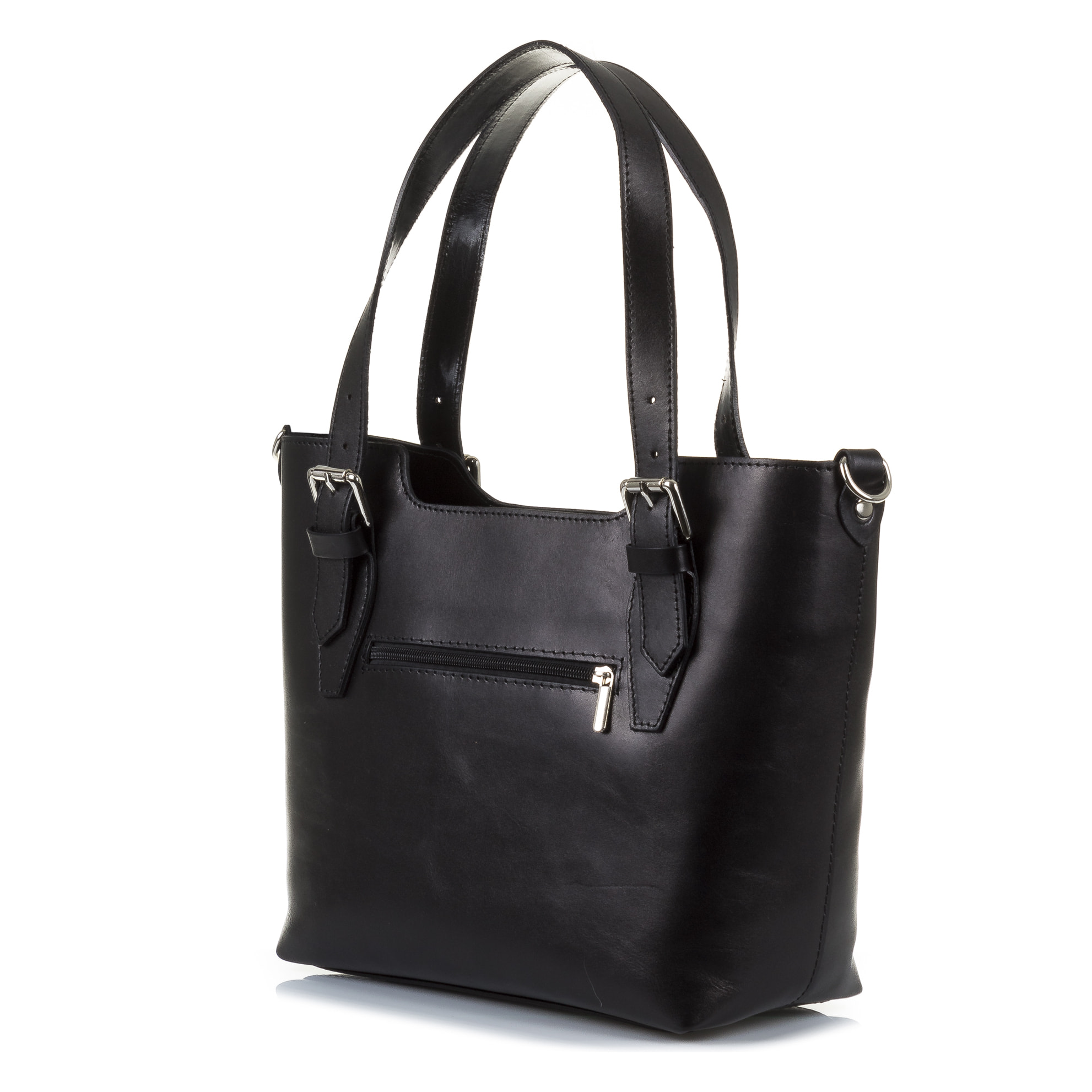 FIRENZE ARTEGIANI Borsa Tote da Donna Arezzo. Vera Pelle Tamponato Made in Italy 37x10x25 Cm. Colore nero