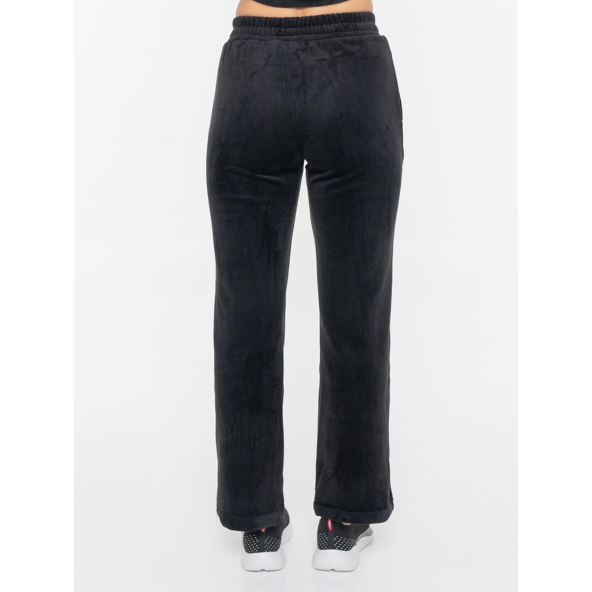Pantalones palazzo de terciopelo a rayas para mujer Leone 1947 Glam Winter