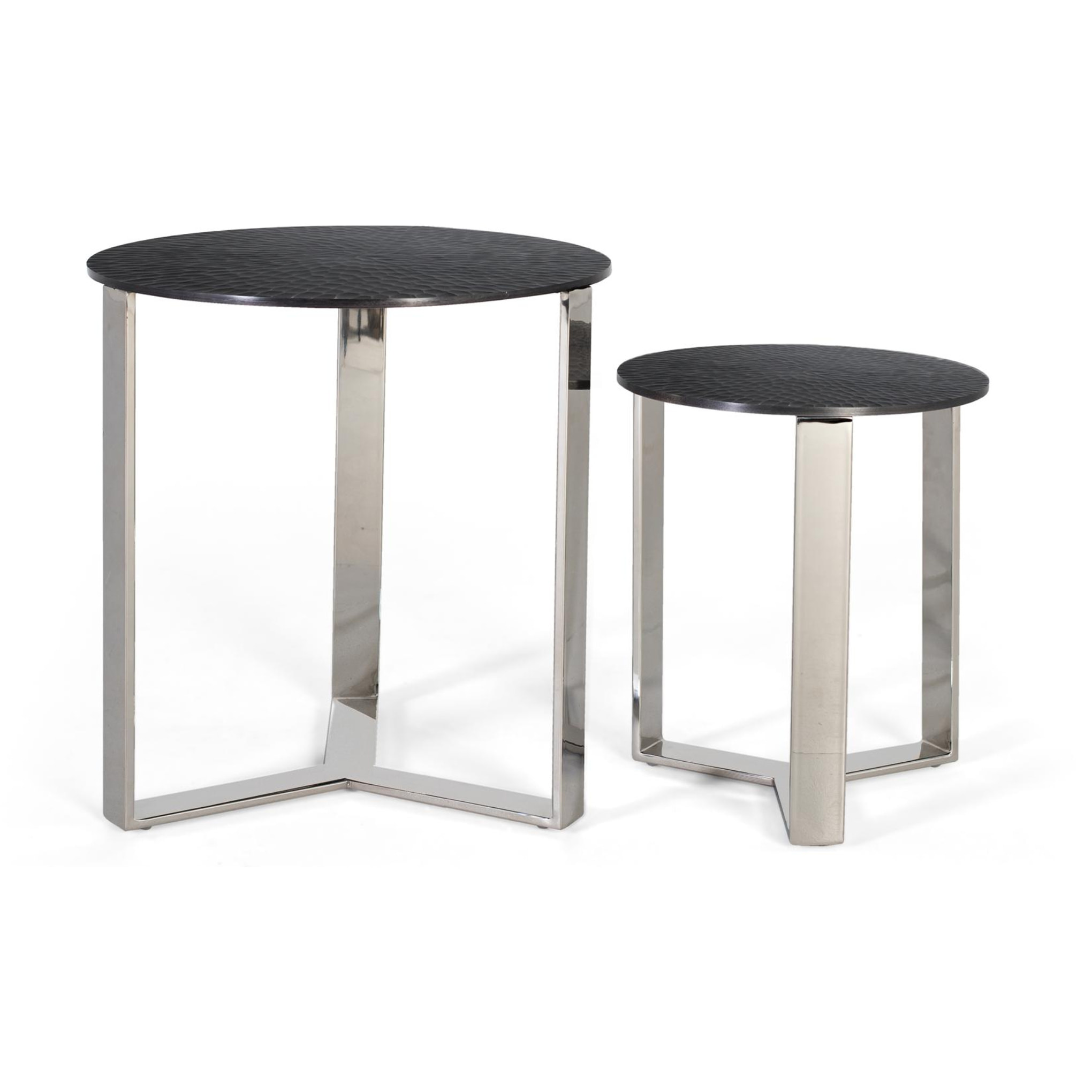 Mesas de Centro de Aluminio Grande 50 Cm, Pequeña 35cm Estilo Industrial Moderno
