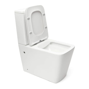 Infinitio WC à poser sans bride évacuation vario + abattant SoftClose + réservoir de chasse d'eau, blanc (SATINF032SREXVPSN)