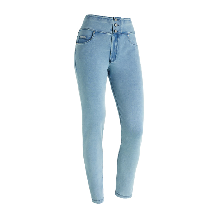 Pantaloni N.O.W.® skinny a vita alta in jersey denim