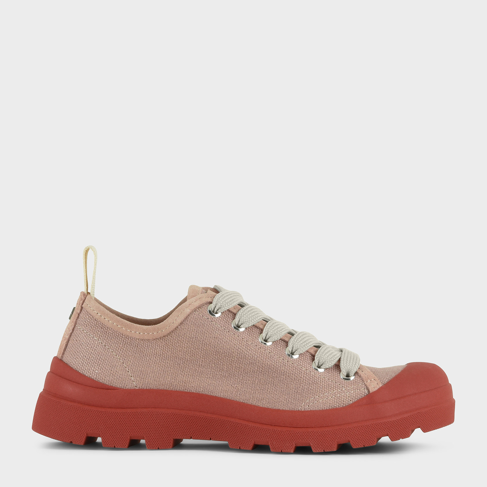 SCARPA ALLACCIATA P03 DONNA IN LINO E SUEDE ROSA CIPRIA-ARANCIO