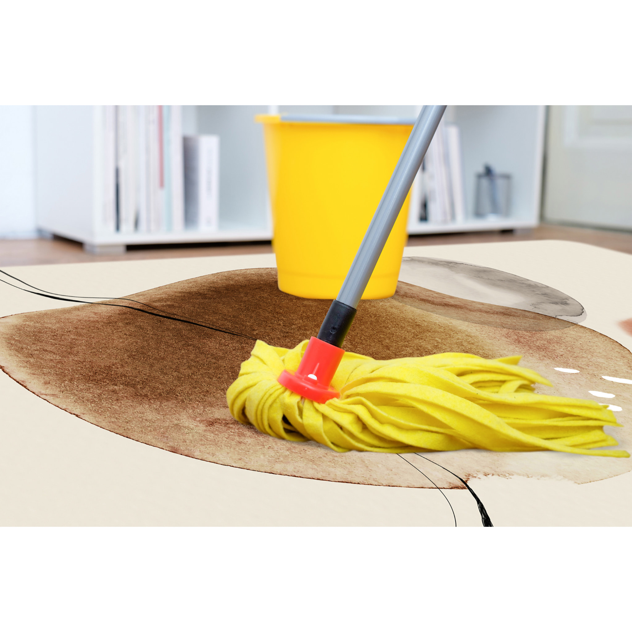 Alfombra de vinilo CERAMIKO, Lena, diseño moderno [Diam] 200 cm