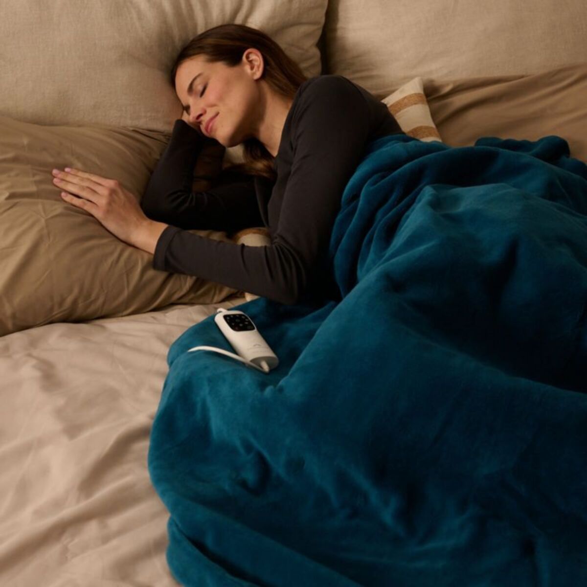 Couverture chauffante DREAMLAND SNUGGLE UP BLEU VERT 6T 160X120